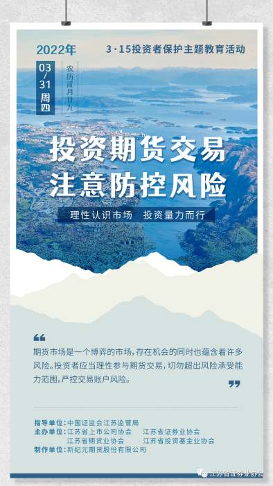 每日一宣: 理性參與期貨交易
